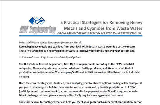 5 Practical Strategies For Removing Heavy Metals And Cyanides From Waste Water